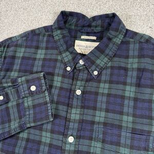Ralph Lauren Denim & Supply Work Plaid Flannel Shirt‎ Size Large Blue Green
